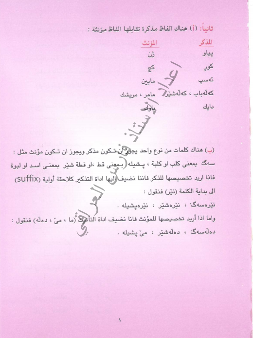 كتاب كرديه خامس تطبيقي