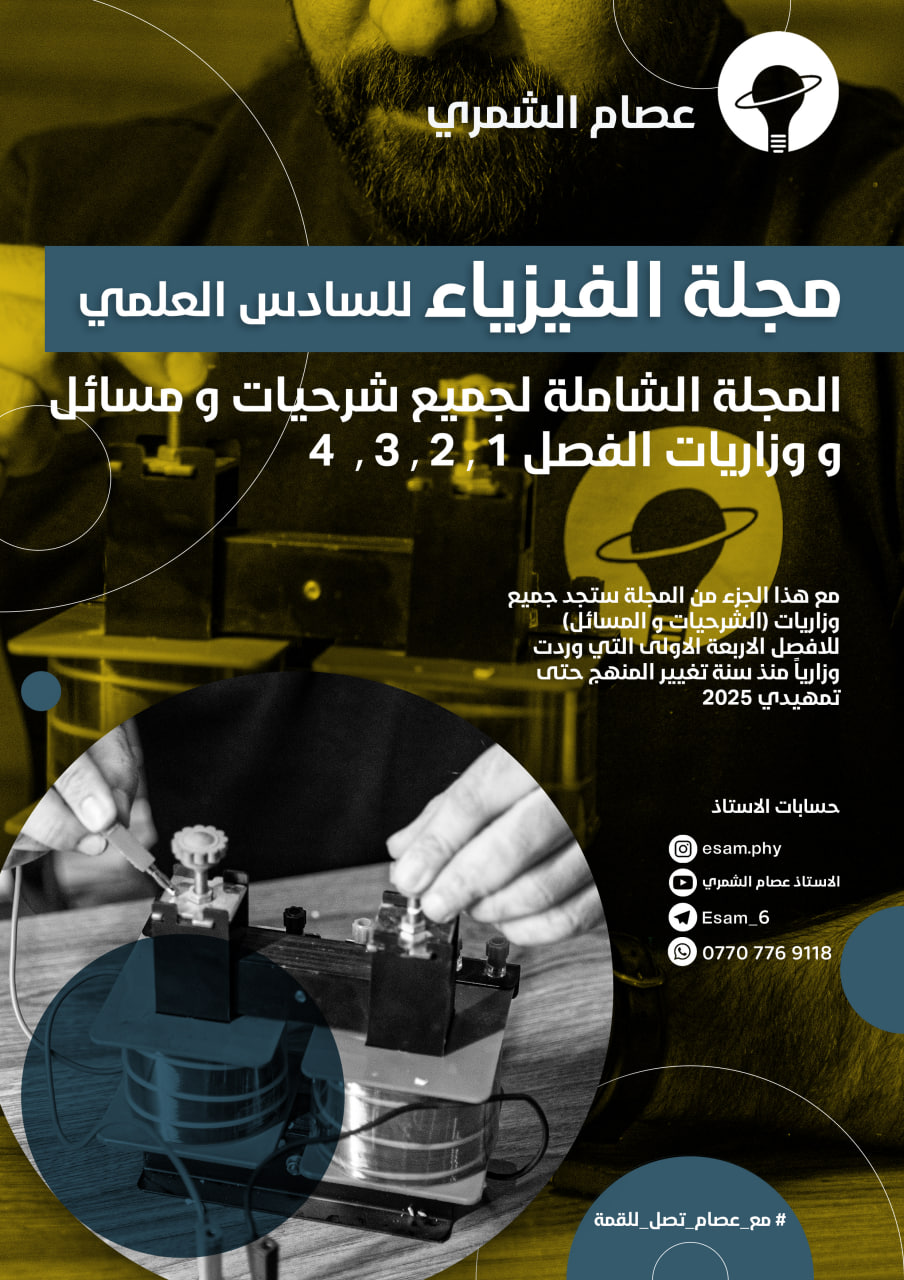 ملزمة فيزياء عصام الشمري السادس العلمي 2026 الجزء الاول PDF