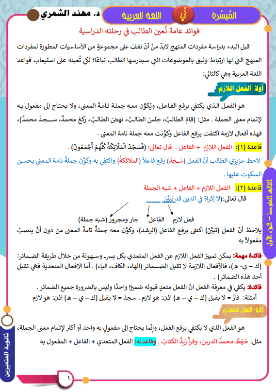 ملزمة عربي مهند الشمري الثالث المتوسط 2026 PDF